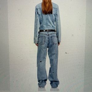 Bella Moto Jacket- Denim Blue- LIONESS